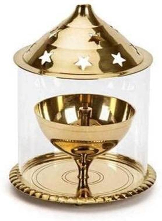 Swaha Brass Udupi Lamp 30ml & Akhand Jyoth Long Wicks(3pcs) Combo | Akhand Jyoth Lamp for Illumination | Decorative Lamp Adding a Traditional Touch to Your Home or Office. - Image 2