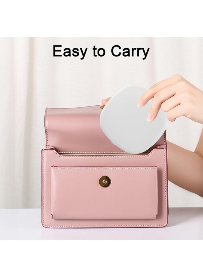 Pocket Mirror with LED Lights USB Rechargeable Folding Mirror 3 Colors and Brightness Adjustable Touch Sensor Ideal for Handbag & Gift - Image 2