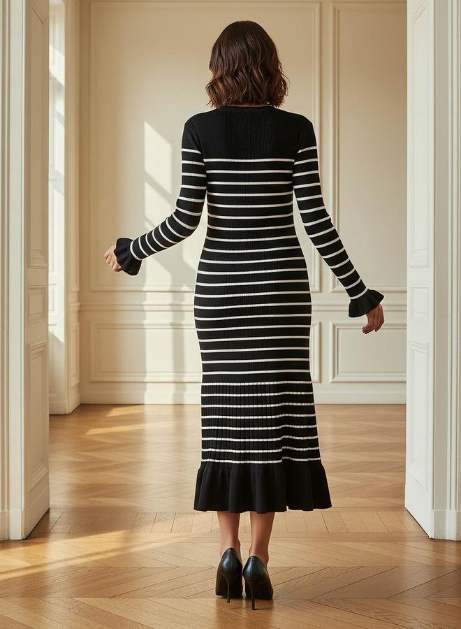 تواكستريمز فستان ميدي  بياقة على شكل - Image 3