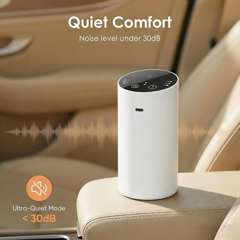 Car Air Freshener Diffusers, Smart Car Humidifier with Timer and No Leakage Tech, 3 Mode Adjustable Ideal Aroma Diffuser for Car, Office, Bedroom, Home White - Image 5