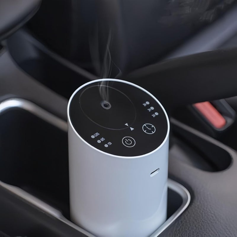 Car Air Freshener Diffusers, Smart Car Humidifier with Timer and No Leakage Tech, 3 Mode Adjustable Ideal Aroma Diffuser for Car, Office, Bedroom, Home White - Image 1