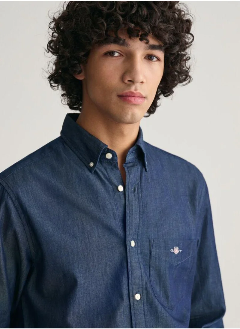 غانت Gant Regular Fit Indigo Shirt