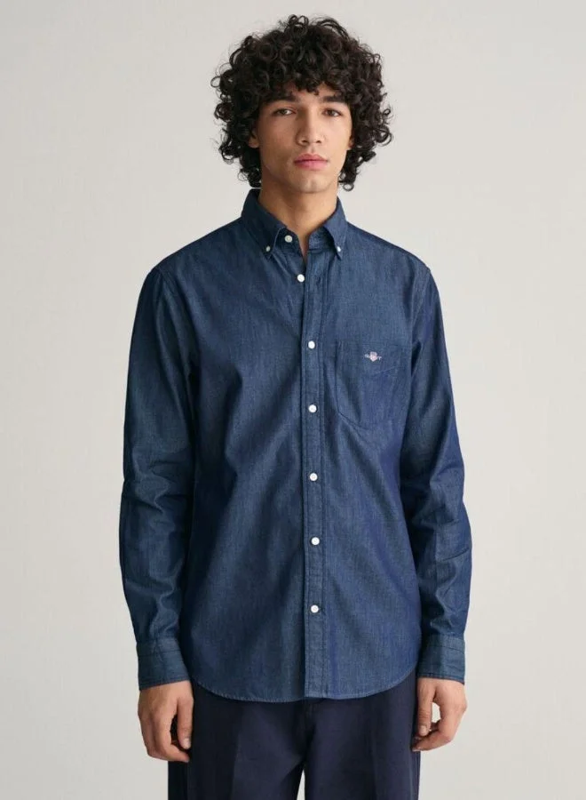 غانت قميص جانت عادي أزرق نيلي