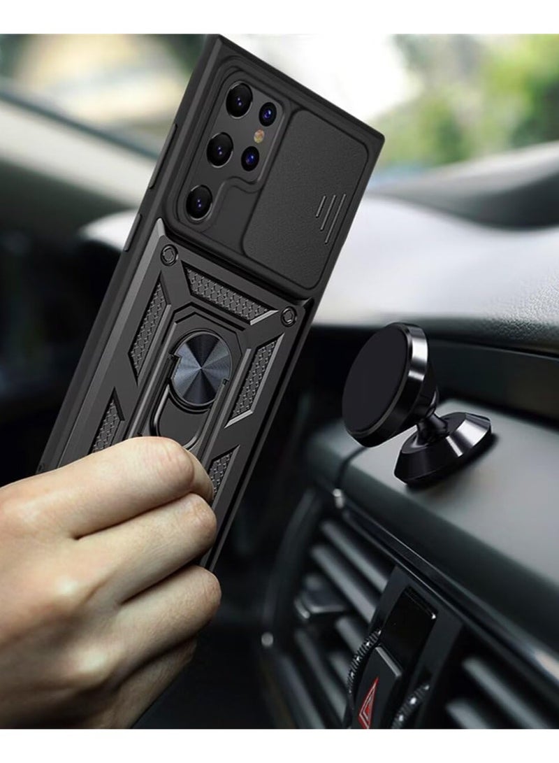 Case for Infinix Note 50 Pro+, TPU+PC [Built-in Kickstand] Dual-Layer Design Heavy Duty Protection Phone Case (Black) - Image 3