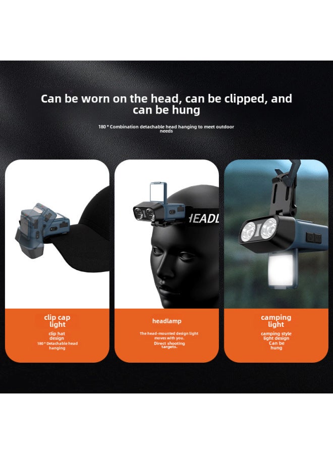 إسكدنيا في الهواء الطلق قبعة كليب ضوء التعريفي ليلة الصيد ضوء الصيد المصباح شحن خفيف الوزن مثبت على الرأس مقاوم للماء ضوء أحمر ساطع ضوء الطوارئ اللون: أبيض لؤلؤي】 - Image 5