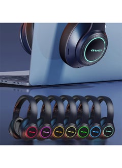 Awei Over Ear Wireless Headphones,HiFi Stereo Bluetooth 5.3 Gaming Headset with Mic Colorful Light for Gaming  - Image 4