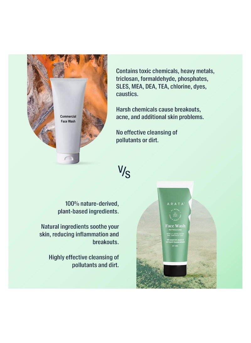 Arata Natural Refreshing Face Wash (50 Ml) - Image 5