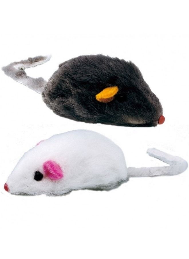 Ferplast 2Pc Small Made Of Plush Cat Toy Black/White 