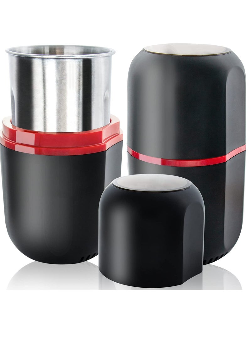 Zikra Electric Coffee Herb Grinder, 120g Large Capacity Spice Grinder with Stainless Steel Blade, One-Press Operation, 150W Powerful Multifunctional Grinder, Coffee Beans, Seeds, Grains, Spices, Nuts - Image 1