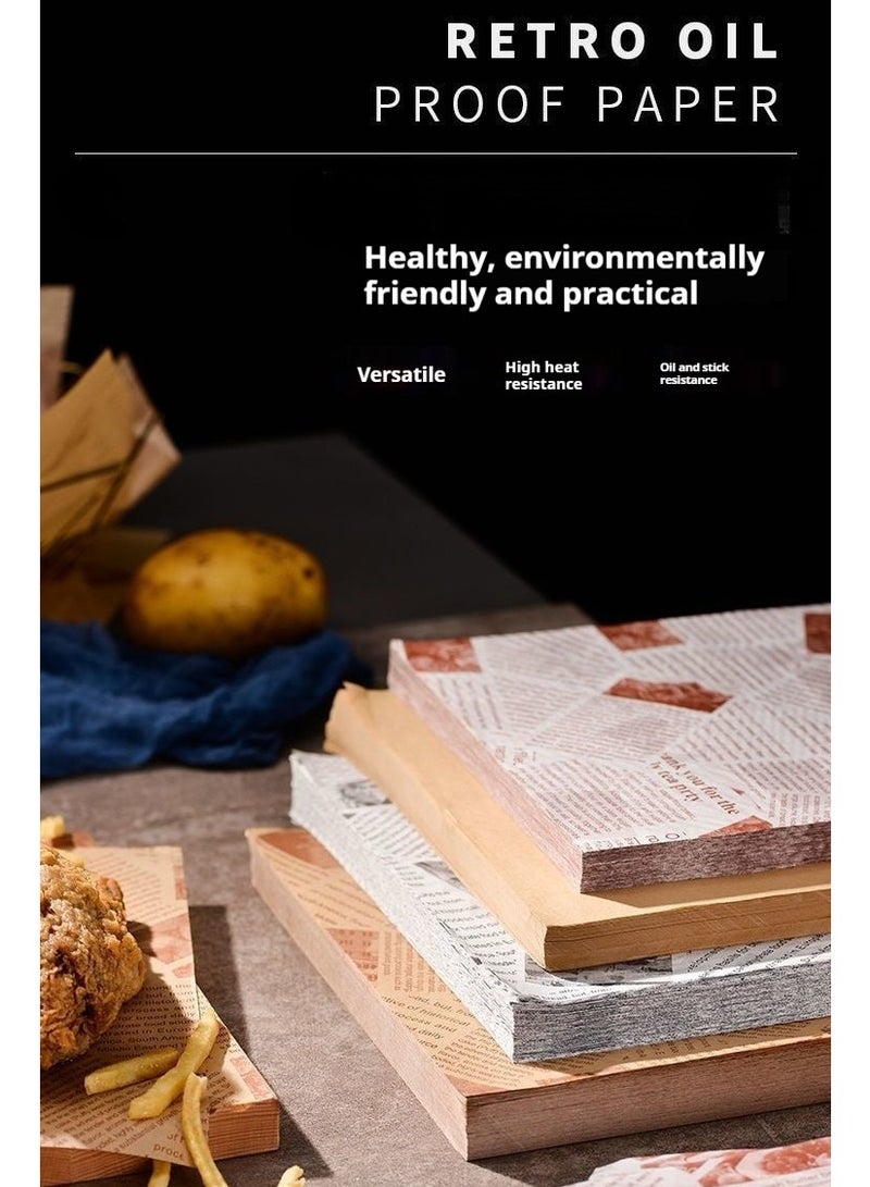 رِينْجِنْج الورق المقاوم للزيوت المستخدم في لف البرغر والساندويتش والبطاطس المقلية. ورق مقاوم للدهون الذي يستخدم أيضًا كورق تغليف للهدايا. 500 قطعة - Image 5