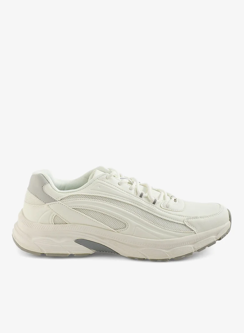 REDTAG Men Grey Textured Trainers