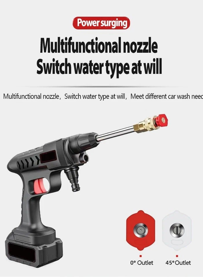 AROAQ Commercial Wireless High Pressure Car Washing Machine Portable Electric Car Washing Spray Gun Household High Pressure Car Washing Water Gun - Image 3