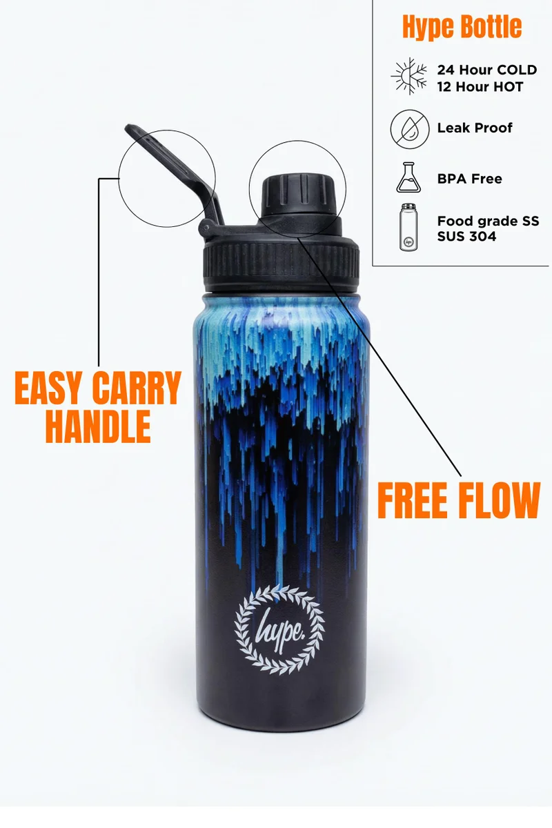 Just Hype HYPE Water Bottle Blue Icicles