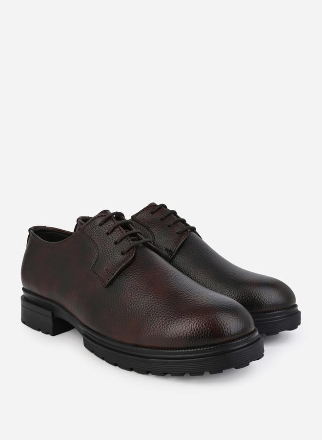 Styli Textured Faux Leather Lace Up Oxford Shoes  - Image 2