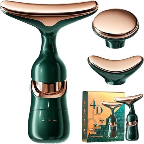 OVIOL Facial Massager for Face and Neck, 3-in-1 Face Massager for Women, Anti Wrinkle & Aging Facial and Neck Massage Kit with 3 Massage Modes for Skin Care,Improve,Firm,Tightening and Smooth (Green) - Image 1