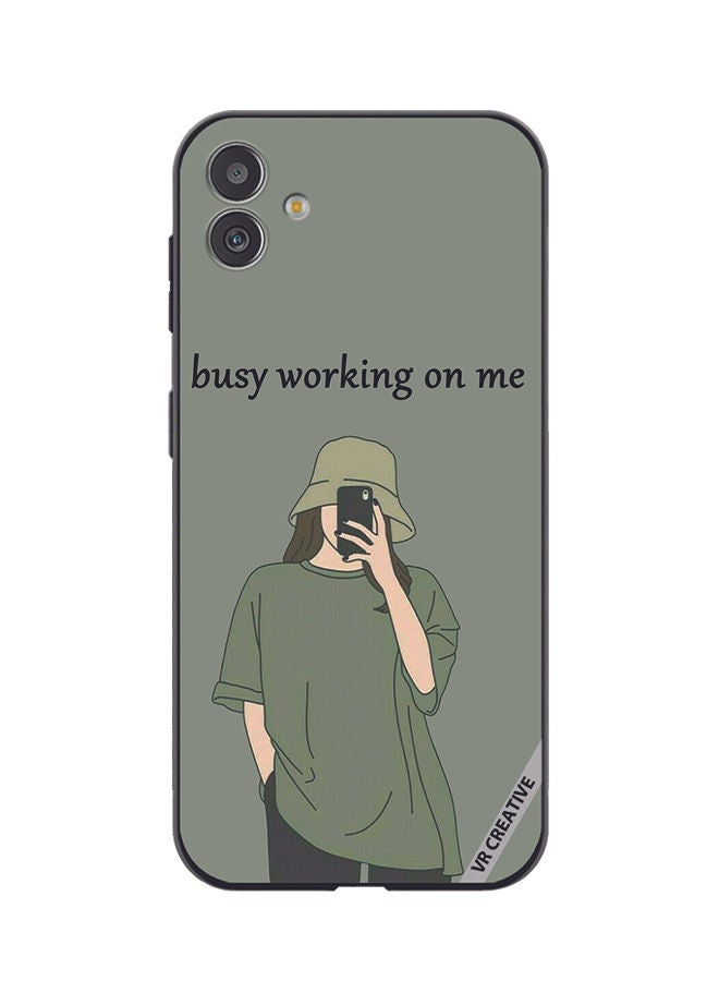 VR CREATIVE Protective Case Cover For Samsung Galaxy M13 5G Busy Working On Me Design Multicolour - Image 1