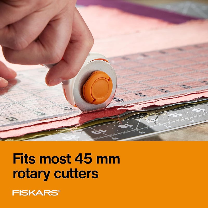 Fiskars 45mm Rotary Blades 5 Pack Rotary Cutter Blade Replacement Crafts Sewing and Quilting Projects Grey - Image 5