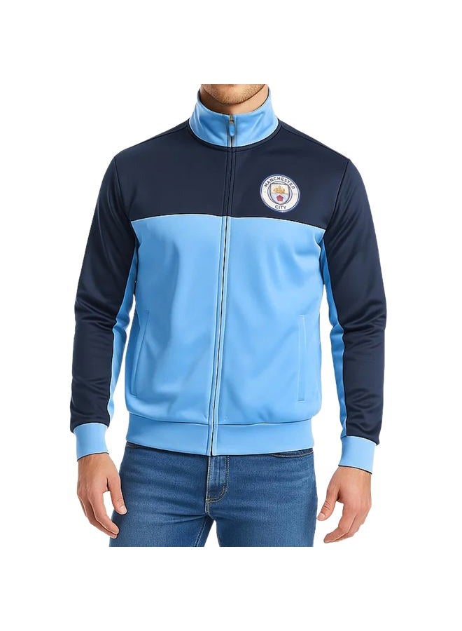 Icon Sports Officially Licensed Mens Manchester City FC Soccer Track Jacket – Full Zip Active Top – Lightweight Football Club Team Apparel, XLarge - Image 1