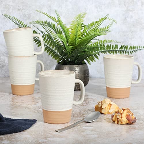 Gibson Elite 4 Pack Dreamweaver Terracotta Reactive 17 OZ Mug Set - Sand Cream - Image 3
