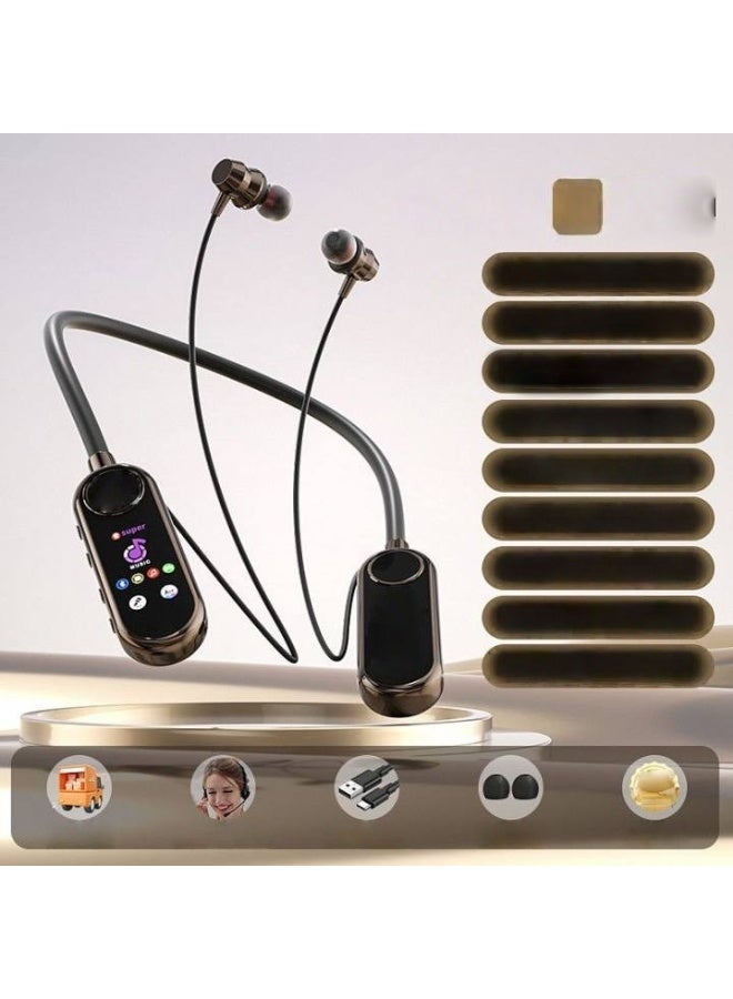 EBMINI سماعات أذن بلوتوث لاسلكية معلقة على الرقبة بعمر بطارية طويل جداً