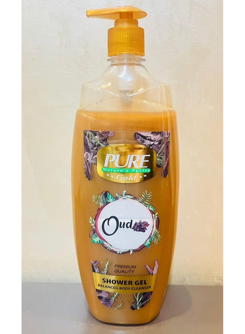 بيور جل استحمام منظف متوازن للجسم بالعود 1000 جرام - Image 2
