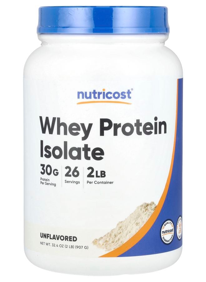 Nutricost Whey Protein Isolate Unflavored 2 lb (907 g) - Image 1
