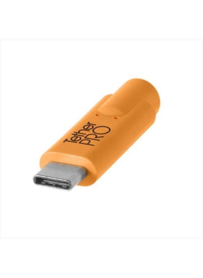 TetherPro USB-C to USB-C Cable | for Power Delivery, Fast Transfer and Connection Between Camera and Computer | High Visibility Orange | 15 feet (4.6 m)