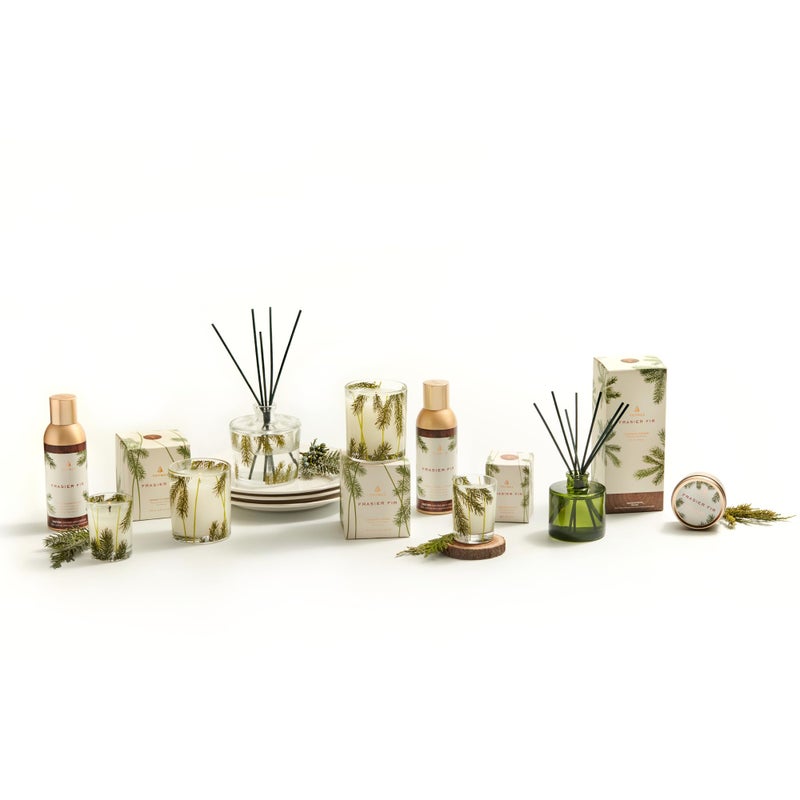 Thymes Frasier Fir Reed Diffuser Set â€“ Includes Reeds, Fragrance Oil, and Frosted Glass Bottle â€“ Fragrance Oil Diffuser â€“ Room Fresheners â€“ Luxury Home Decor â€“ Green & Clear (Pine Needle, 7.75 fl oz) - Image 4