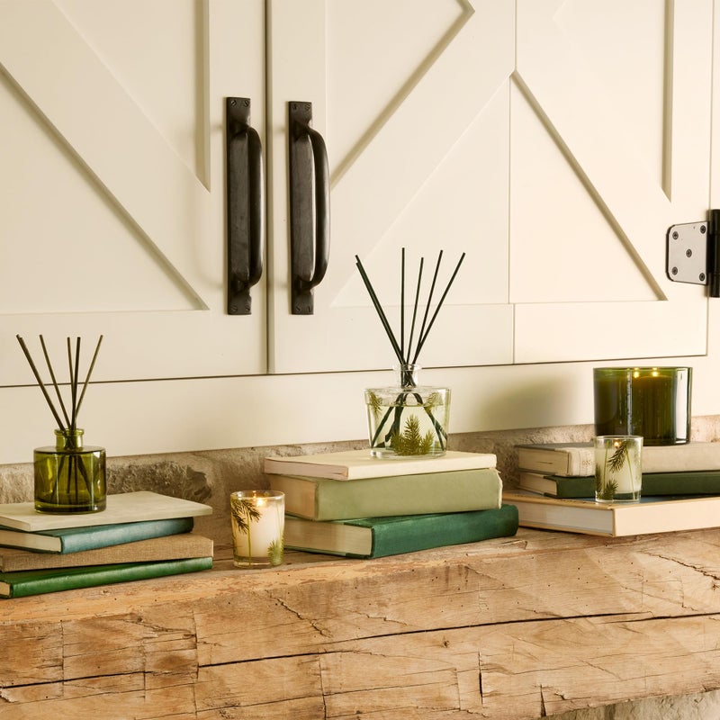 Thymes Frasier Fir Reed Diffuser Set â€“ Includes Reeds, Fragrance Oil, and Frosted Glass Bottle â€“ Fragrance Oil Diffuser â€“ Room Fresheners â€“ Luxury Home Decor â€“ Green & Clear (Pine Needle, 7.75 fl oz) - Image 2