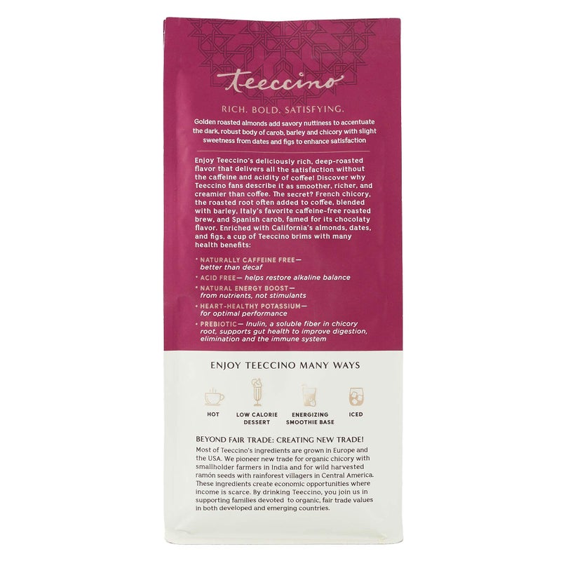 Teeccino Chicory Coffee Alternative - Pumpkin Spice - Fall’s Favorite Hot Beverage That’s Prebiotic, Caffeine-Free & Acid Free, Medium Roast, 11 Ounce - Image 2