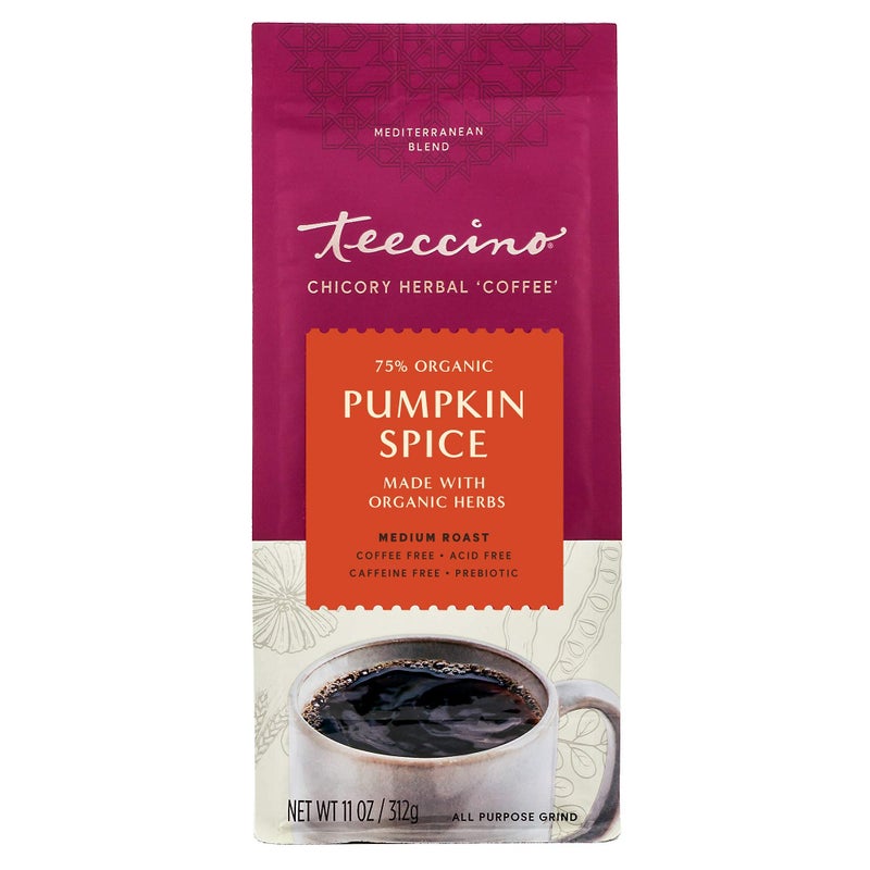 Teeccino Chicory Coffee Alternative - Pumpkin Spice - Fall’s Favorite Hot Beverage That’s Prebiotic, Caffeine-Free & Acid Free, Medium Roast, 11 Ounce - Image 5