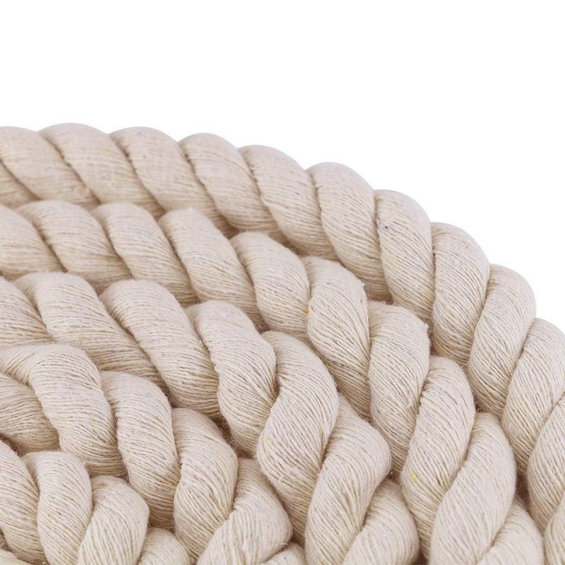Faxco 10ft Natural Twisted Cotton Rope Strong Triple-Strand Rope for Sports, Crafts, Indoor Outdoor Use Tug of War Rope - Image 4