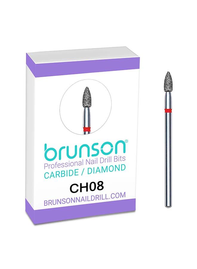 brunson Nail Drill Bits Diamond Cuticle Remover Nail Bits CH08 - Image 1
