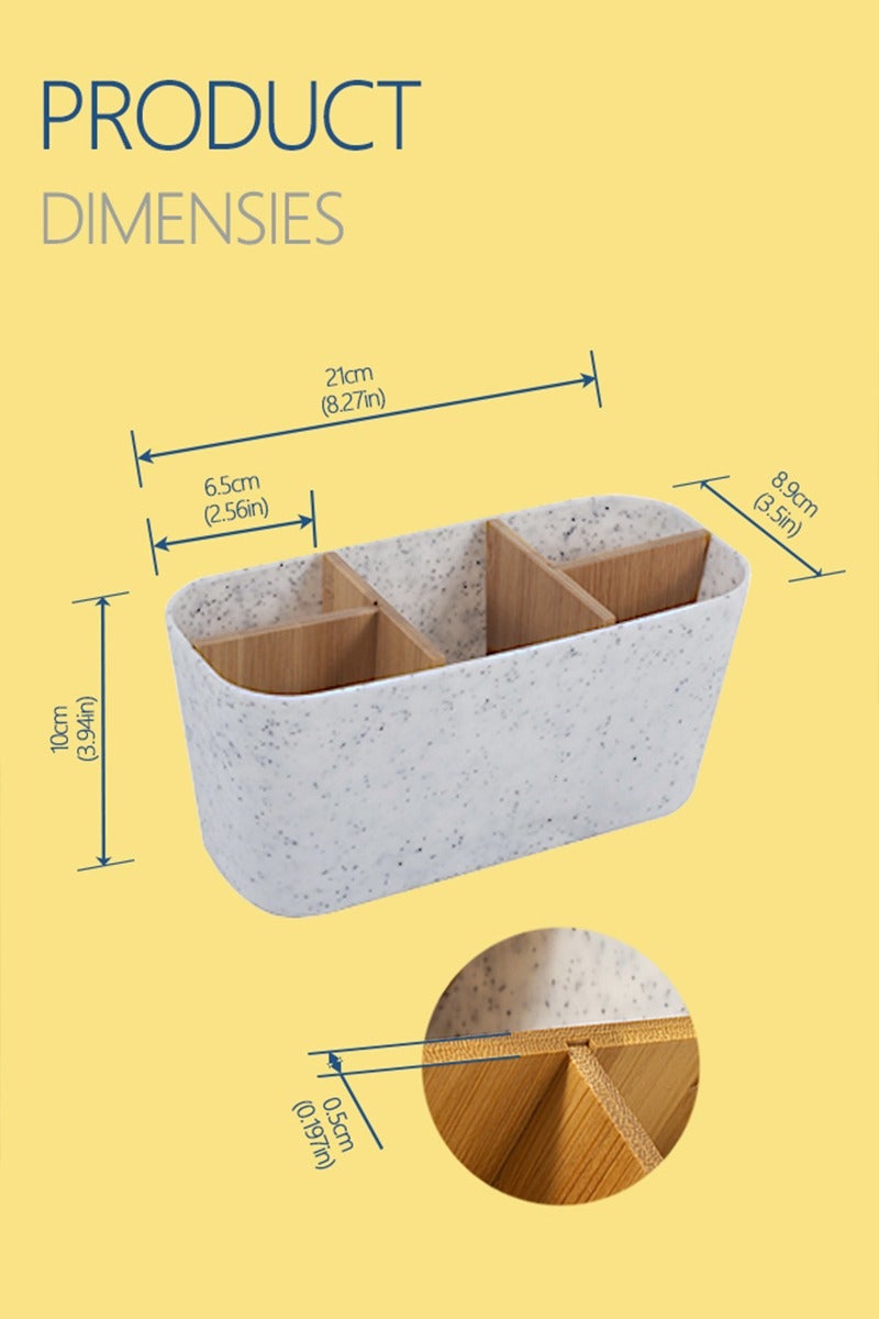 NayZaan Bathroom Toothbrush Holders，5 Slots Multi-functional Organizer for Bathroom, Kitchen, Living Room, Bedroom, Can Organize and Store a Variety of Everyday Items (White) - Image 2