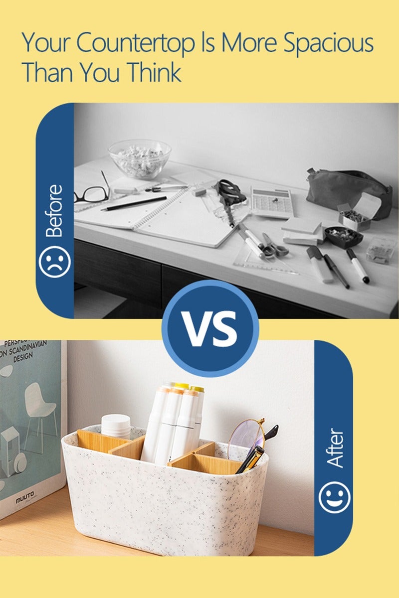 NayZaan Bathroom Toothbrush Holders，5 Slots Multi-functional Organizer for Bathroom, Kitchen, Living Room, Bedroom, Can Organize and Store a Variety of Everyday Items (White) - Image 4