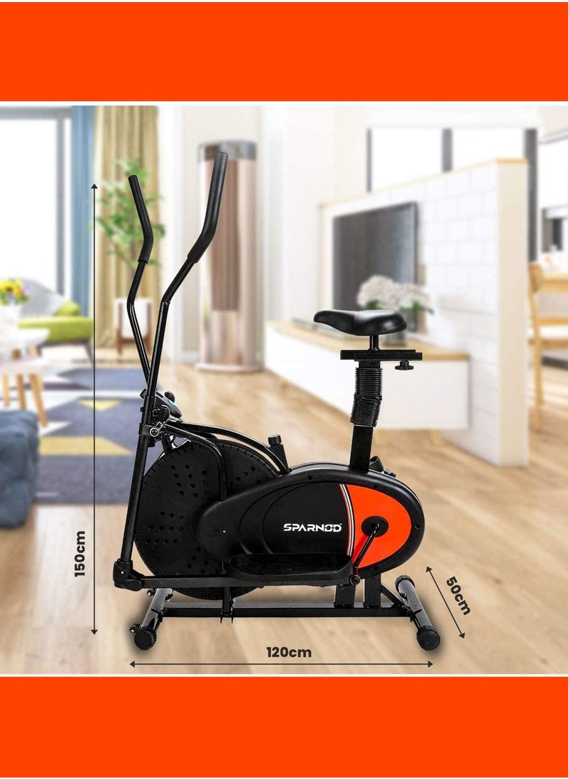 Sparnod Fitness - Sparnod Fitness SOB-1000 Dual Orbitrek Elliptical Cross Trainer Exercise Cycle Machine for Home Gym - Image 1
