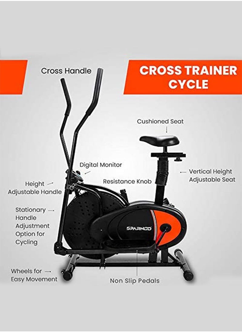 Sparnod Fitness - Sparnod Fitness SOB-1000 Dual Orbitrek Elliptical Cross Trainer Exercise Cycle Machine for Home Gym - Image 1