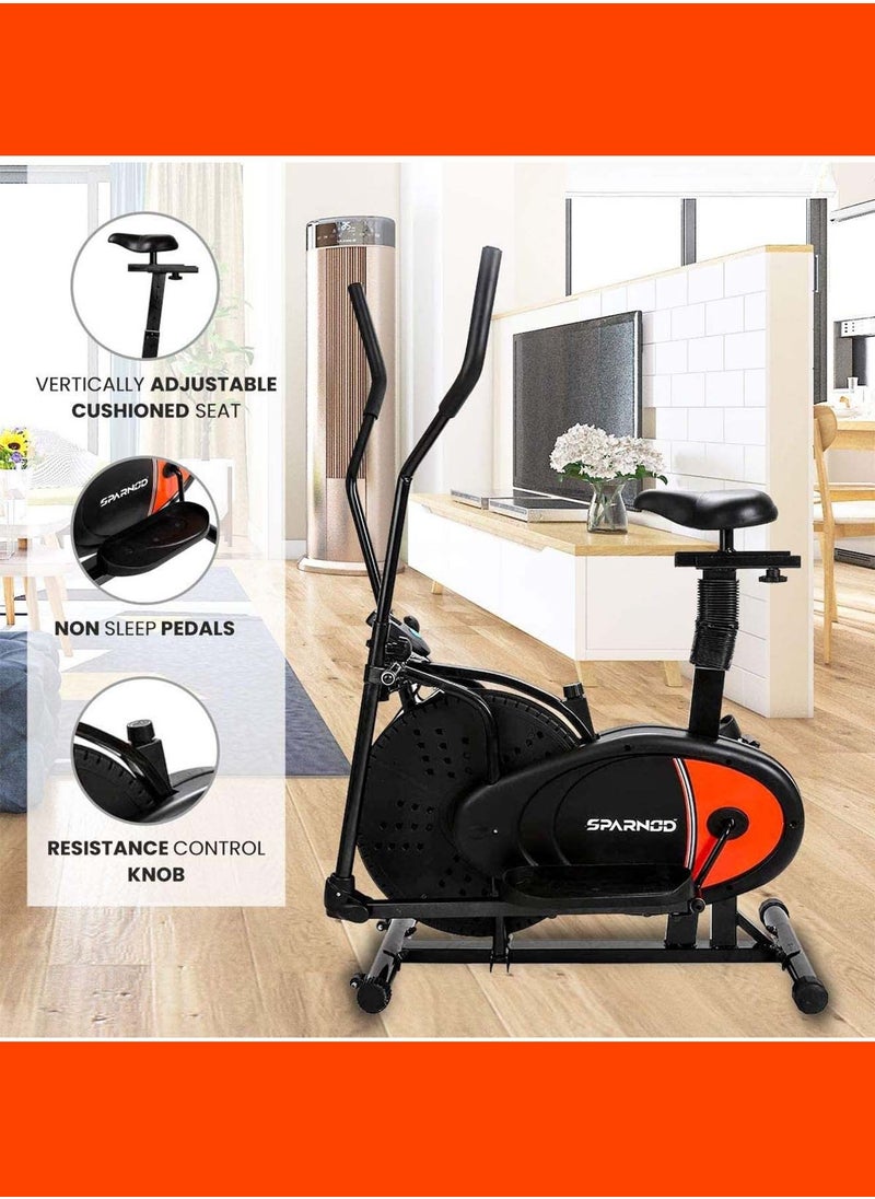 Sparnod Fitness - Sparnod Fitness SOB-1000 Dual Orbitrek Elliptical Cross Trainer Exercise Cycle Machine for Home Gym - Image 1