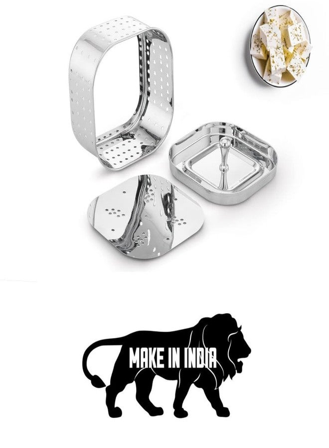 PRANIJ Stainless Steel Homemade Paneer & Tofu Maker Mould with Drainer Plate and Lid | Square Paneer Sprout Maker - 750 ML (Large, Easy to Clean) - Image 4