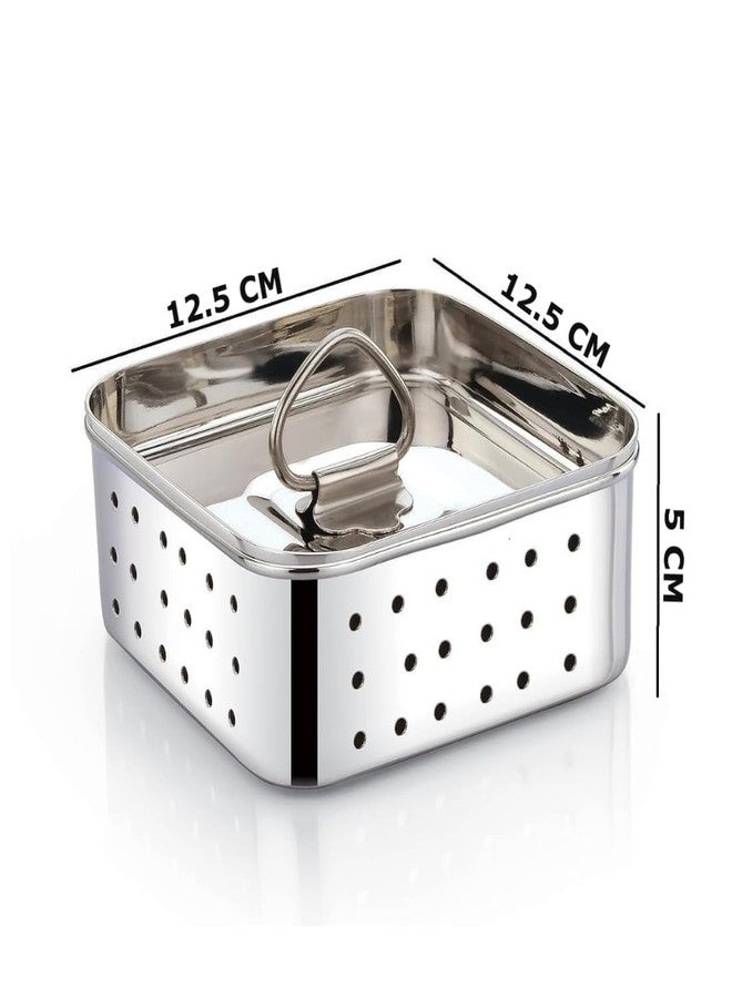 PRANIJ Stainless Steel Homemade Paneer & Tofu Maker Mould with Drainer Plate and Lid | Square Paneer Sprout Maker - 750 ML (Large, Easy to Clean) - Image 2
