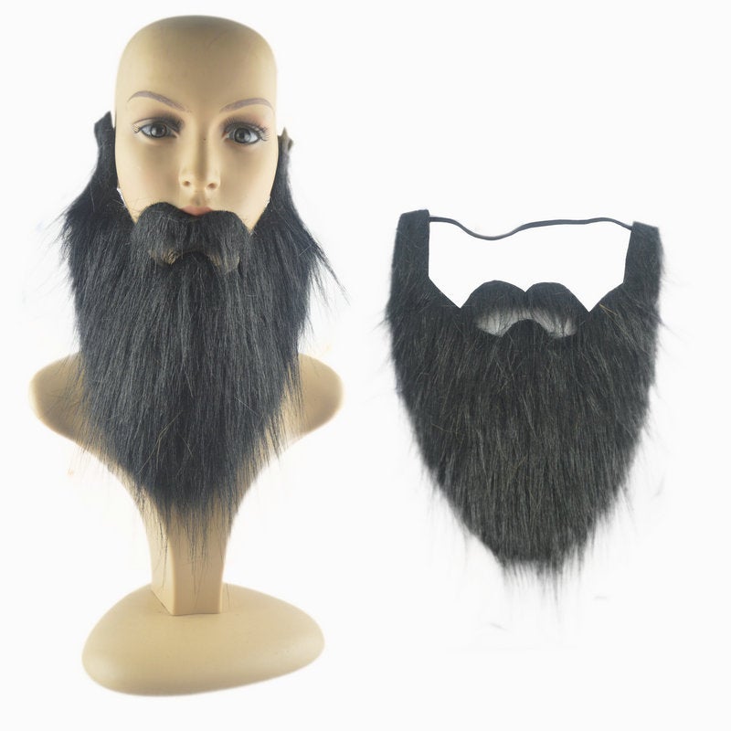Fake Beard Grandpa Performance Stage Play Wig White Beard Beard Moustache Performance Props - Image 3