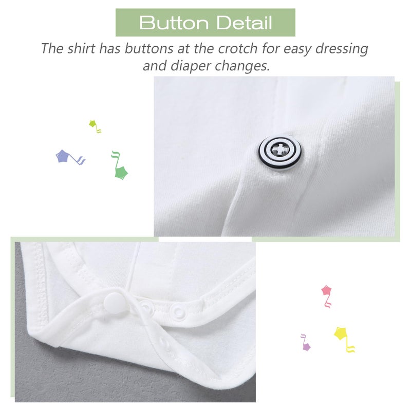 WESIDOM Baby Boy Clothes Suit 0-24M Infant Gentleman Wedding Outfit, Shirt+Bowtie+Beret+Suspender Pants Clothing Set - Image 3