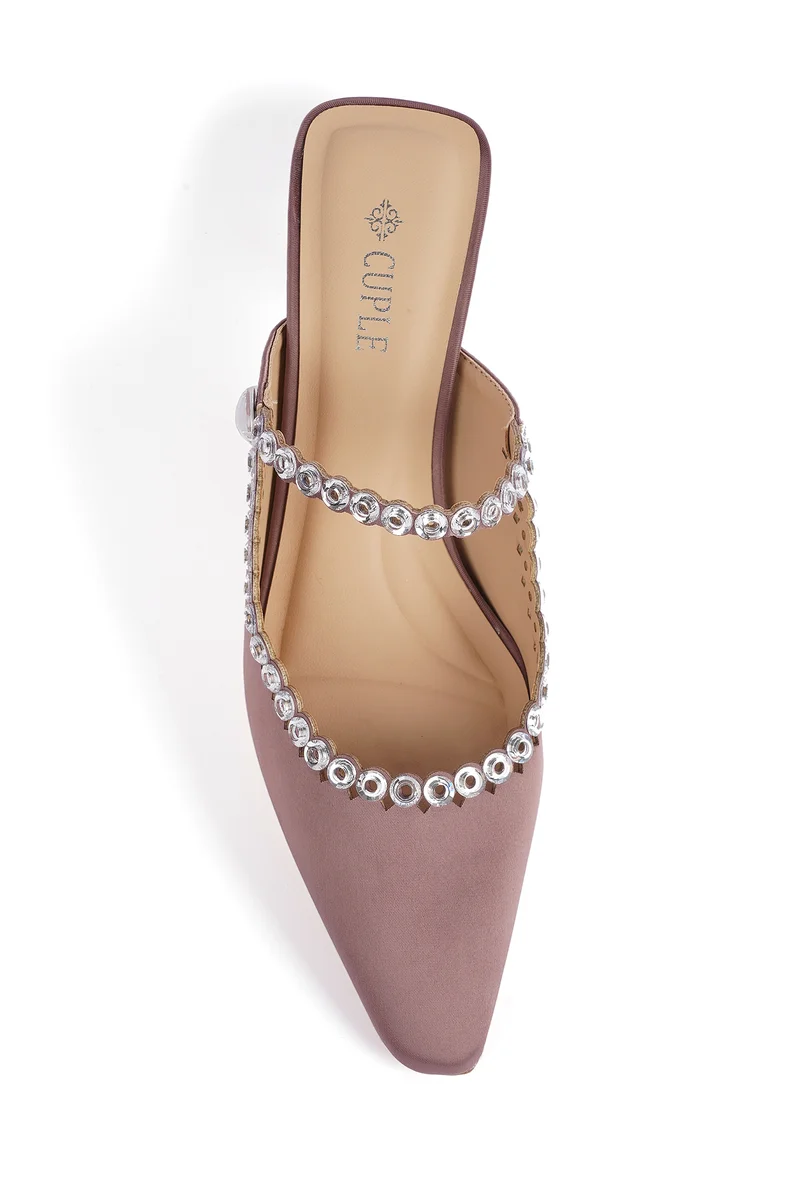 Cuple Ladies  Slip-On Mules embellished