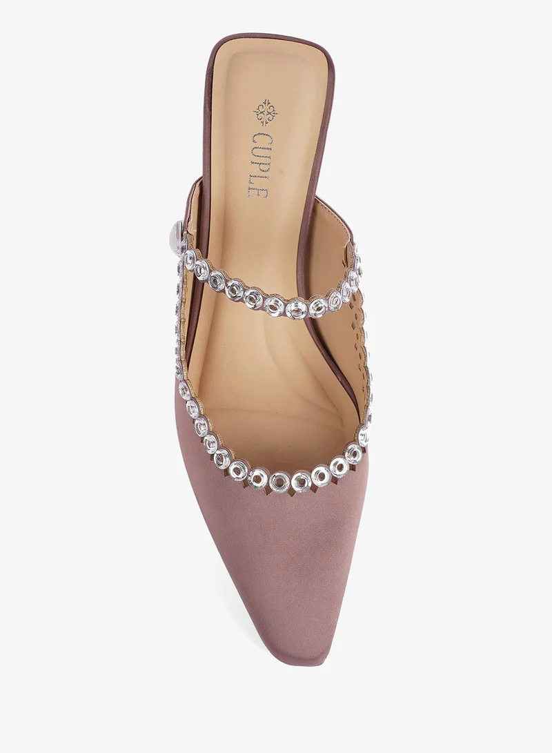 Cuple Ladies  Slip-On Mules embellished