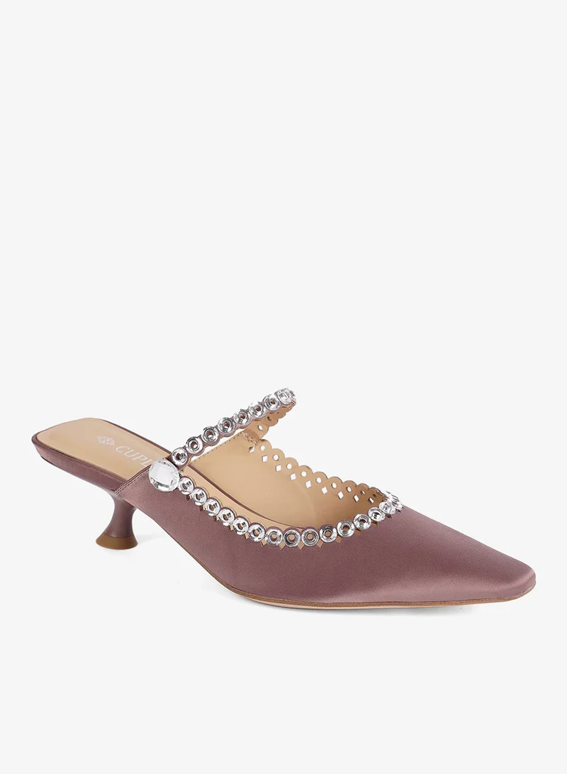 Cuple Ladies  Slip-On Mules embellished