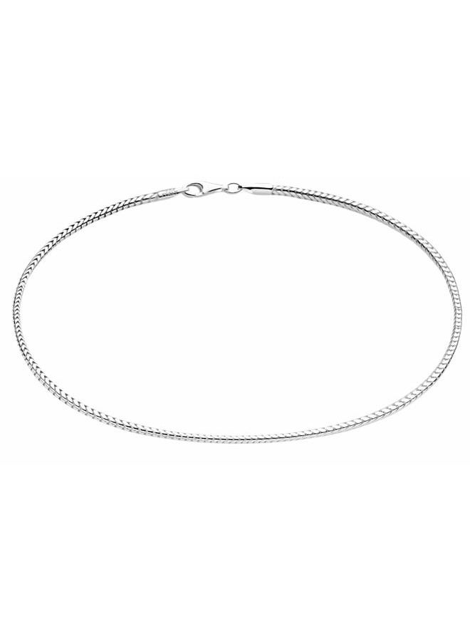 Savlano 925 Sterling Silver Solid Italian Round Diamond Cut Snake Chain Bracelet/Anklet For Women & Men - Made in Italy Comes Gift Box, 9 inches, Metal, n - Image 1