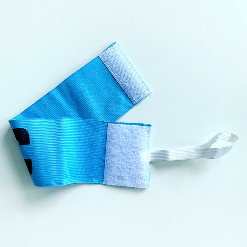 Generic Elastic band captain armband armband children adult reinforcement captain logo team logo Game Group C word armband Sky Blue