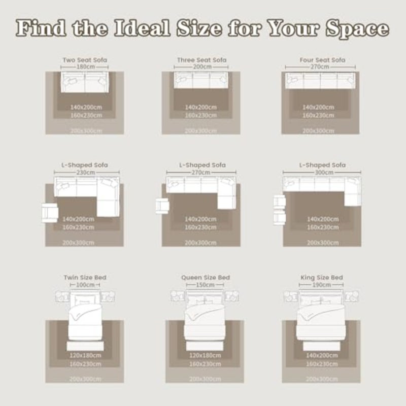 Boho Area Rugs, Large Washable Area Rug, No Slip Thin Rugs Carpet, Bohemian Vintage Carpet Outdoor Rugs for Living Room Bedroom Office Aesthetic Decor Grey, 140 x 200 cm (Rectangular ) - Image 3