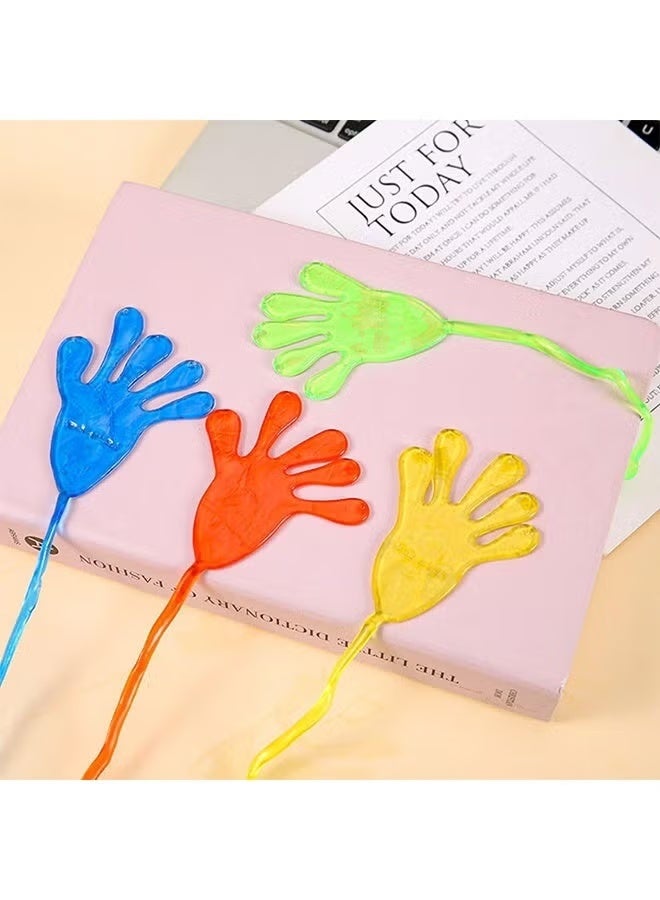40 Pcs Sticky Hand Toys Assorted Colors Kids' Party Favor Sets Fun Toys Stretchy Sticky Hand Toy Slappy Hands Treasure Box for Classroom Prizes Birthday Party Supplies - Image 5