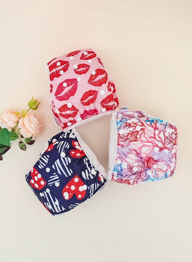 ALVABABY Large Cloth Swim Diaper 3pcs Baby/Toddler/Infant Snap Reusable Adjustable Swimming Diaper Baby Boy and Girl 3ZSWY63A - Image 5